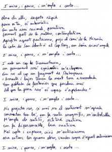 I miro i penso i m'omplo i sento