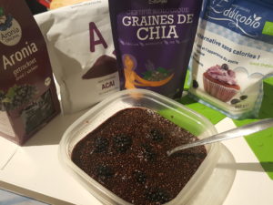 Marmalade with chia, acai, aronia, blackberries, apple juice, ginger 