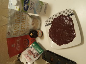 Super strength: cocoa, vanilla paste, oatmeal, reishi powder, rice milk, honey