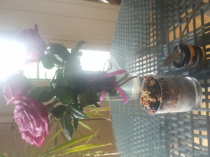 Lovely breakfast : 3 phases: Pudding chia with creamy caramelized toasted almond milk + muesli oats blackberries with yogurt + blackberries. Topping : crushed white berries +goji berries +premium thym greek honey 