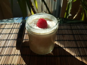 Coconut and oatmeal custard