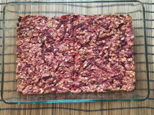 Red beets ginger with almond milk overnight oats and in the oven 20min. It serves as perfect topping for salads to increase good mood