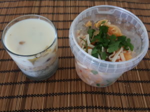 Persil, rice noodles, kimchi