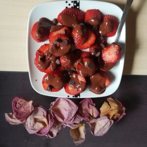Love, strawberries and chocolate