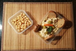 Home made humus : chickpeas, sesame, olive oil, lemon, pepper