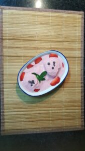Home made strawberry ice cream 