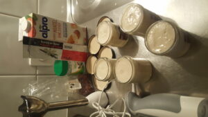 Home made vainilla almond milk dessert - refreshing and relaxing 